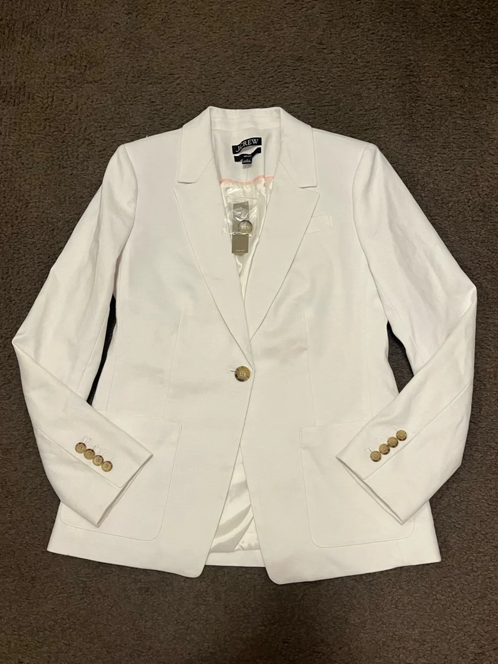 J.Crew Helena 1 Button Linen Blazer NWT NEW
